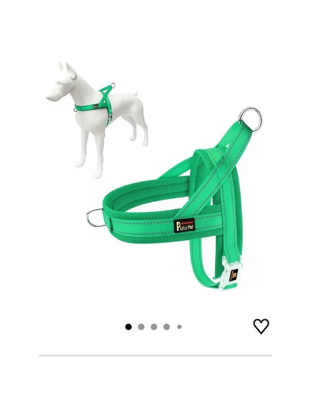 Plutus Pet No Pull Adjustable Dog Harness Green Size Small Reflective Mesh